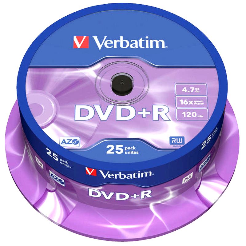 DVD+ R 4.7 GB VERBATIM 16X CAKE (25 τμχ)