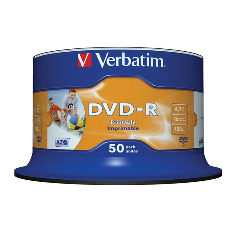 DVD- R 4.7 GB VERBATIM 16X CAKE (50 τμχ)