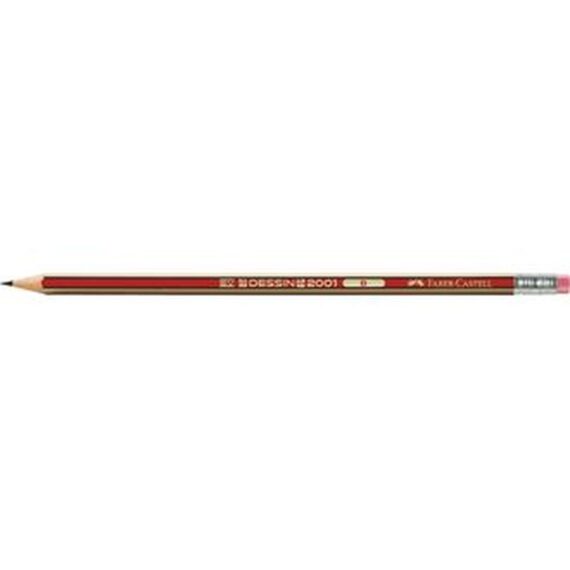 ΜΟΛΥΒΙ FABER-CASTELL 2001 Β ΜΕ ΓΟΜΑ (112101)