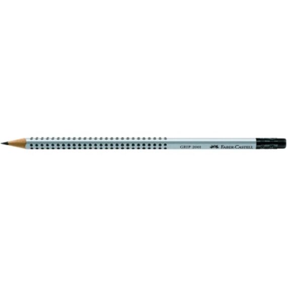 ΜΟΛΥΒΙ FABER-CASTELL 2001 GRIP ΓΟΜΑ Β ΓΚΡΙ (117201)