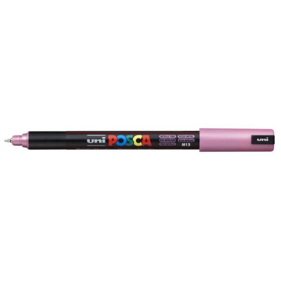 ΜΑΡΚΑΔΟΡΟΣ UNI BALL POSCA PC-1MR 0.7mm ΜΕΤΑΛΛΙΚΟ ΡΟΖ