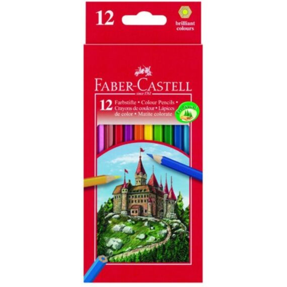 ΞΥΛΟΜΠΟΓΙΕΣ FABER-CASTELL ΚΑΣΤΡΟ (12 τμχ) ΚΟΚΚΙΝΗ ΣΕΙΡΑ (120112)