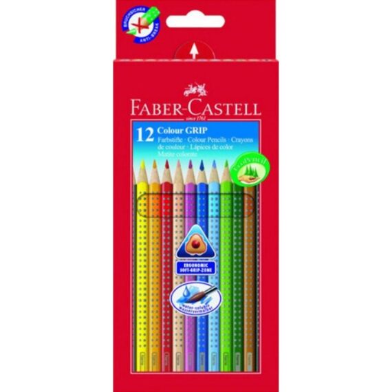 ΞΥΛΟΜΠΟΓΙΕΣ FABER-CASTELL (12 τμχ) GRIP + ΑΚΟΥΑΡΕΛΑΣ (112412)