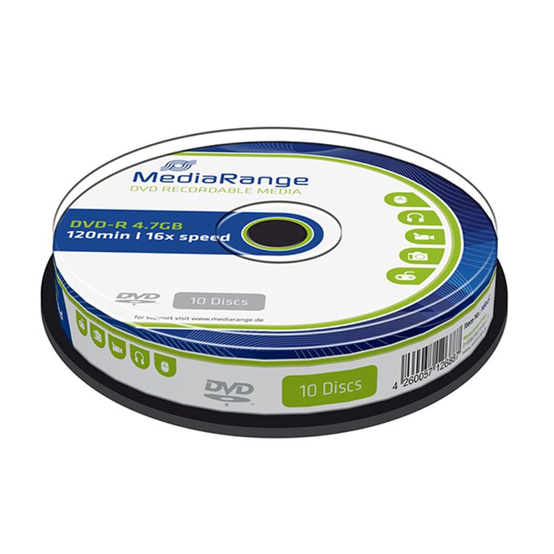 DVD- R 4.7 GB MEDIARANGE 16X CAKE (10 τμχ)
