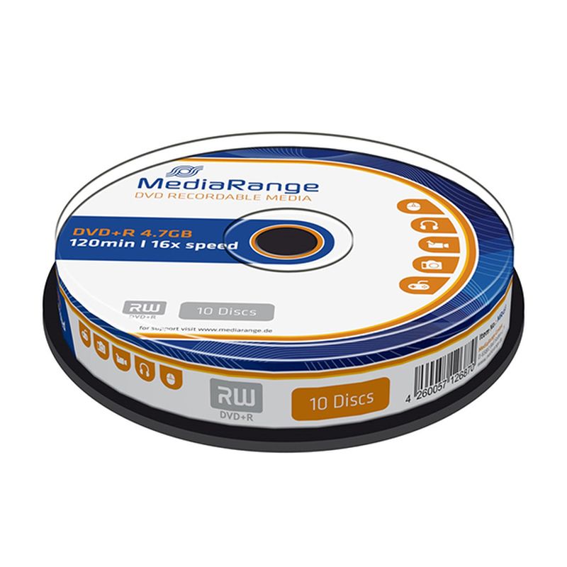 DVD+ R 4.7 GB MEDIARANGE 16X CAKE (10 τμχ)