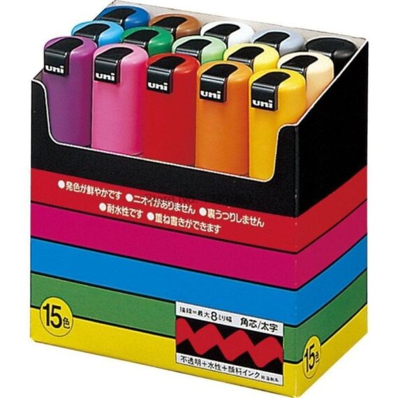 ΜΑΡΚΑΔΟΡΟΣ UNI BALL POSCA PC- 8K 8.0mm STAND (15 τμχ)