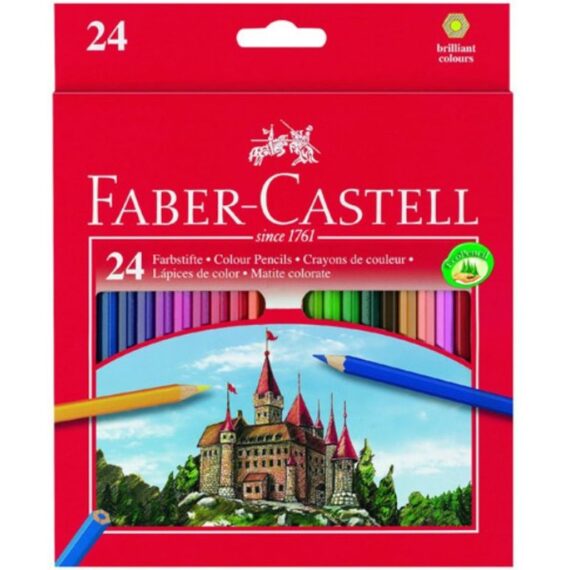 ΞΥΛΟΜΠΟΓΙΕΣ FABER-CASTELL ΚΑΣΤΡΟ (24 τμχ) ΚΟΚΚΙΝΗ ΣΕΙΡΑ (120124)