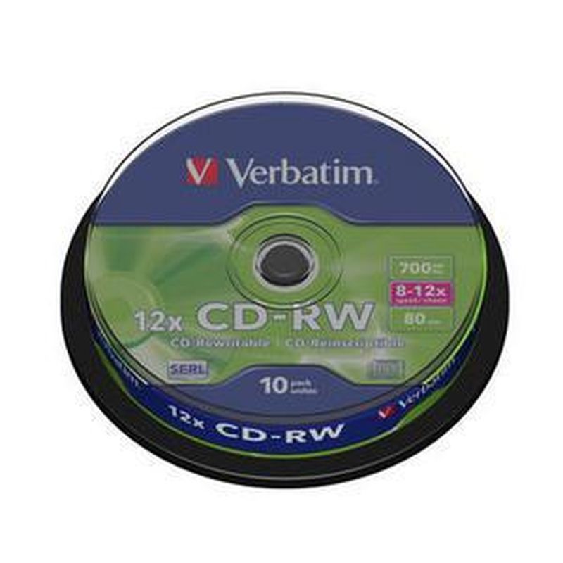 CD-RW 700MB VERBATIM 12X CAKE (10 τμχ)