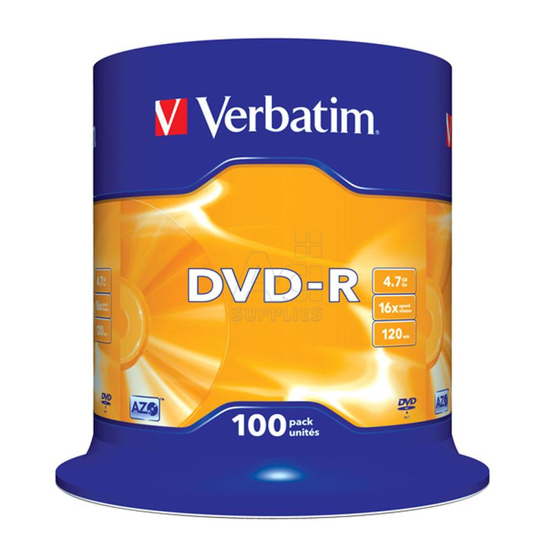 DVD- R 4.7 GB VERBATIM 16X CAKE (100 τμχ)