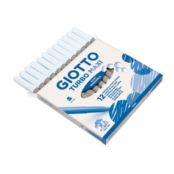 ΜΑΡΚΑΔΟΡΟΙ GIOTTO TURBO MAXI (12 τμχ) ΓΚΡΙ (456025)