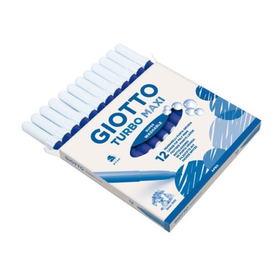 ΜΑΡΚΑΔΟΡΟΙ GIOTTO TURBO MAXI (12 τμχ) ΜΠΛΕ (456032)