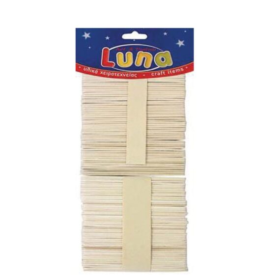 ΞΥΛΑΚΙΑ LUNA 114mm (100 τμχ) ΦΥΣΙΚΟ ΧΡΩΜΑ (646519)