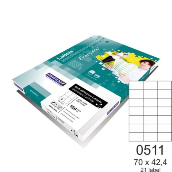 ΕΤΙΚΕΤΕΣ RAYFILM 70 Χ 42.4 (21 τμχ) 100 φ. (R0100.0511A)