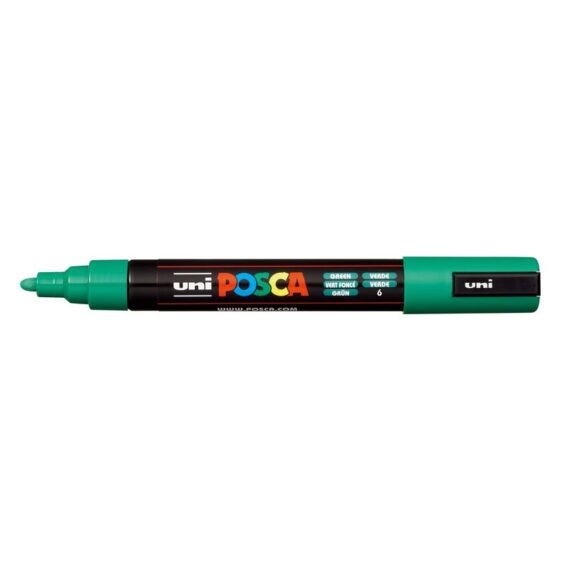 ΜΑΡΚΑΔΟΡΟΣ UNI BALL POSCA PC- 5M 1.8 – 2.5mm ΠΡΑΣΙΝΟ
