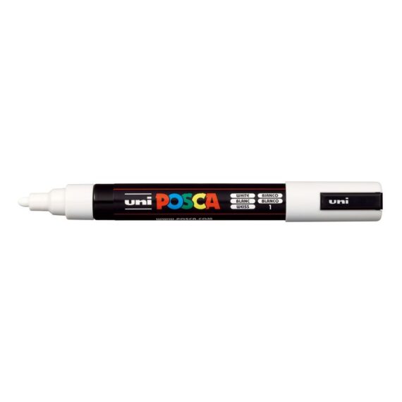 ΜΑΡΚΑΔΟΡΟΣ UNI BALL POSCA PC- 5M 1.8 – 2.5mm ΛΕΥΚΟ