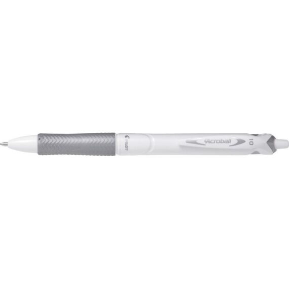 ΣΤΥΛΟ PILOT ACROBALL PURE WHITE 1.0mm MEDIUM ΜΑΥΡΟ