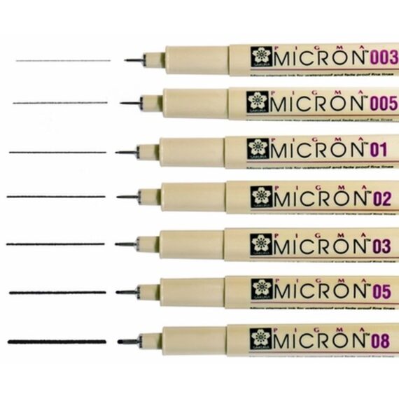 ΜΑΡΚΑΔΟΡΟΣ SAKURA MICRON 0.2 ΜΑΥΡΟ 0.3mm
