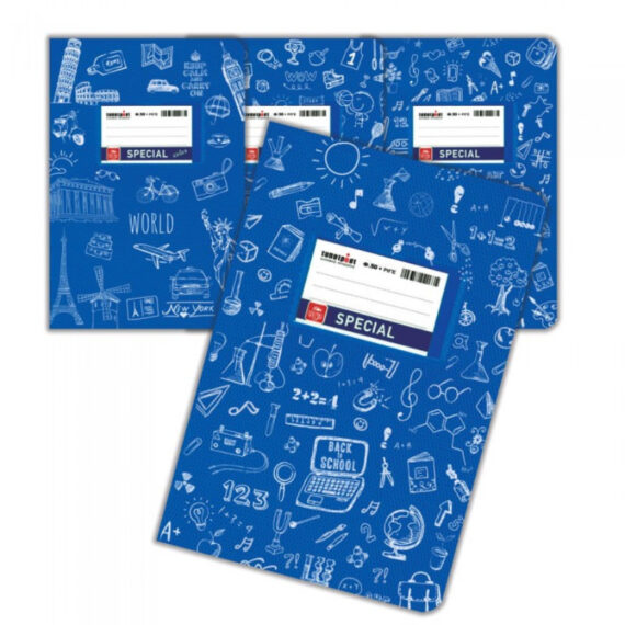 ΤΕΤΡΑΔΙΟ SPECIAL DOODLES 17Χ25 50 φυλ. ΜΠΛΕ (4301)