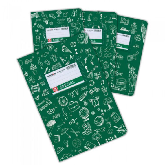 ΤΕΤΡΑΔΙΟ SPECIAL DOODLES 17Χ25 50 φυλ. ΠΡΑΣΙΝΟ (4303)