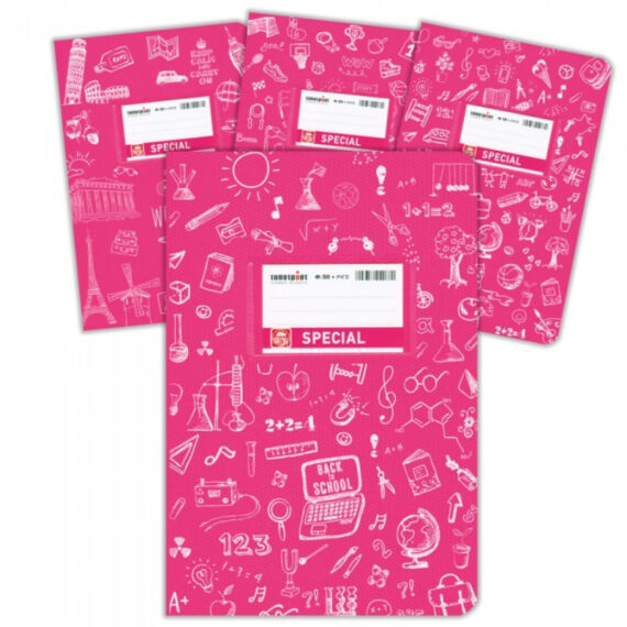 ΤΕΤΡΑΔΙΟ SPECIAL DOODLES 17Χ25 50 φυλ. ΦΟΥΞΙΑ (4307)