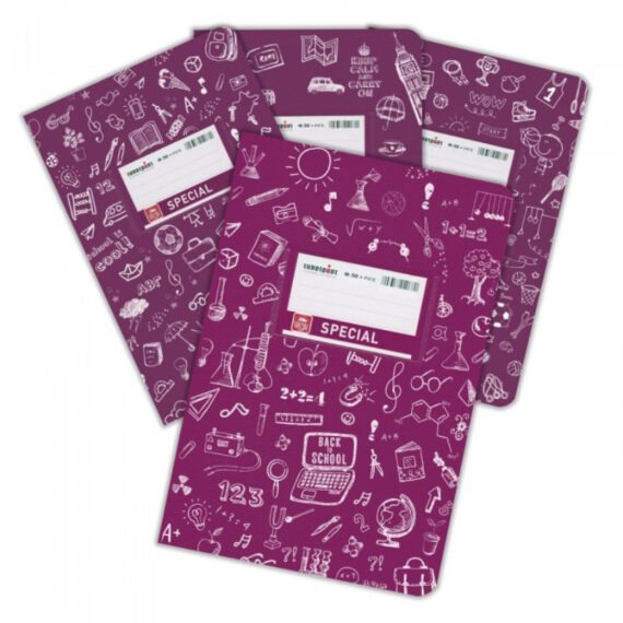 ΤΕΤΡΑΔΙΟ SPECIAL DOODLES 17Χ25 50 φυλ. ΜΩΒ (4313)