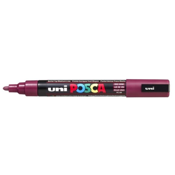 ΜΑΡΚΑΔΟΡΟΣ UNI BALL POSCA PC- 5M 1.8 – 2.5mm RED WINE