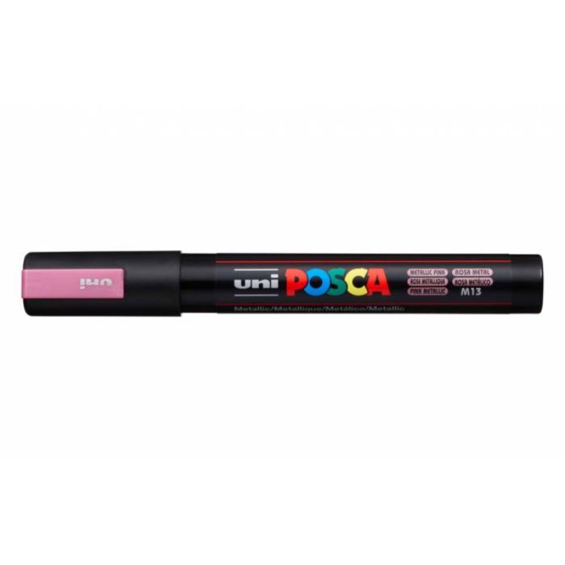 ΜΑΡΚΑΔΟΡΟΣ UNI BALL POSCA PC- 5M 1.8 – 2.5mm ΜΕΤΑΛΛΙΚΟ ΡΟΖ