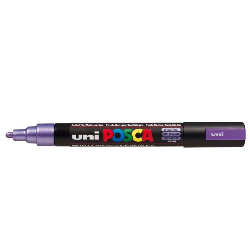 ΜΑΡΚΑΔΟΡΟΣ UNI BALL POSCA PC- 5M 1.8 – 2.5mm ΜΕΤΑΛΛΙΚΟ ΒΙΟΛΕΤΙ