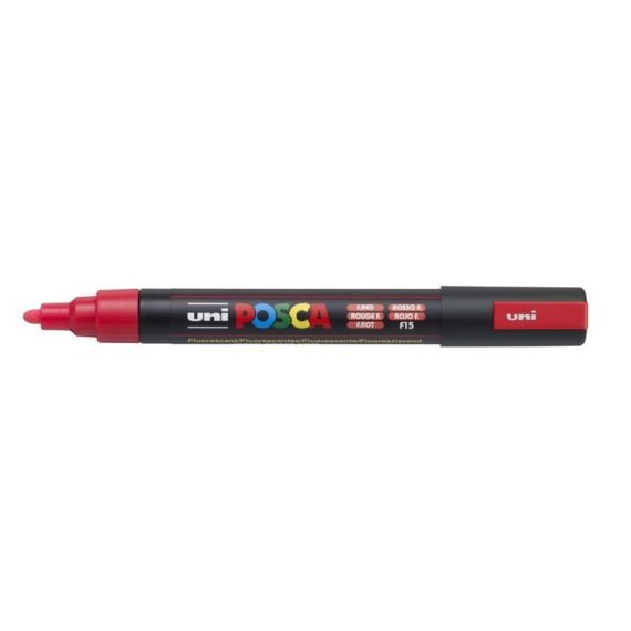 ΜΑΡΚΑΔΟΡΟΣ UNI BALL POSCA PC- 5M 1.8 – 2.5mm ΦΩΣΦΟΡΟΥΧΟ KOKKINO