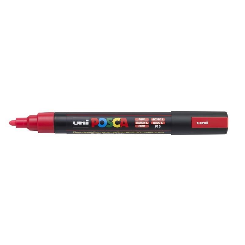 ΜΑΡΚΑΔΟΡΟΣ UNI BALL POSCA PC- 5M 1.8 – 2.5mm ΦΩΣΦΟΡΟΥΧΟ KOKKINO