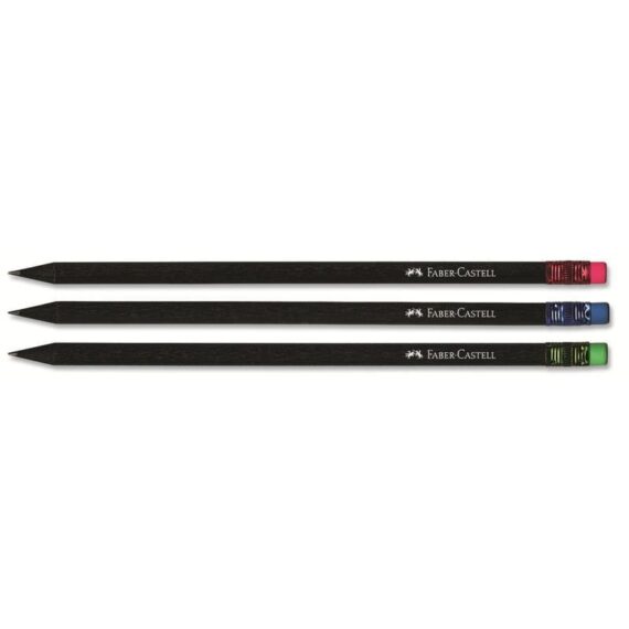 ΜΟΛΥΒΙ FABER-CASTELL BLACK HB ΧΡΩΜΑΤΙΣΤΗ ΓΟΜΑ (815090)