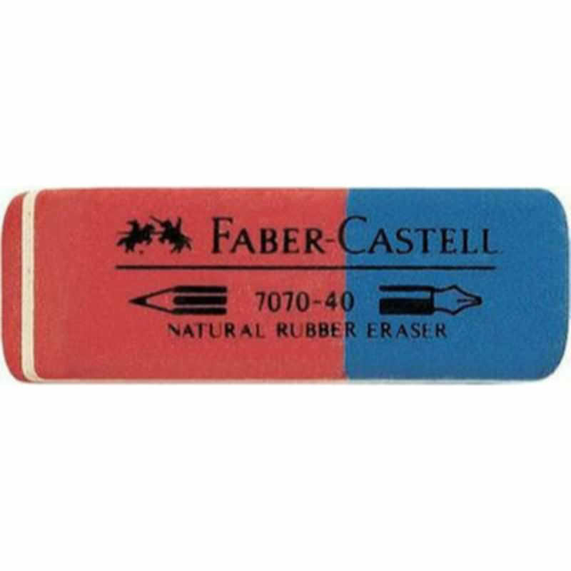 ΓΟΜΑ FABER-CASTELL 187040 ΚΟΚΚΙΝΗ-ΜΠΛΕ 7070-40