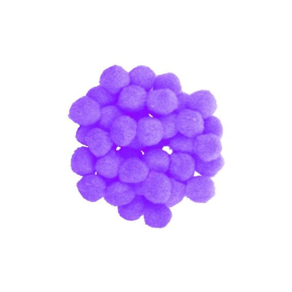 ΠΟΜ-ΠΟΜ 25mm (50 τμχ) ΑΝΟΙΧΤΟ ΜΩΒ (POM25-042)