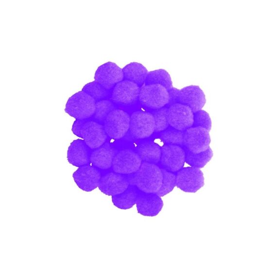 ΠΟΜ-ΠΟΜ 25mm (50 τμχ) ΣΚ. ΜΩΒ (POM25-048)