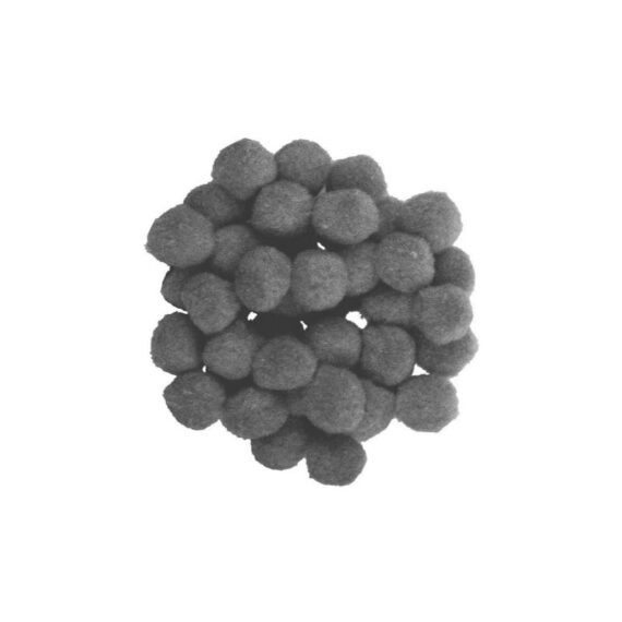 ΠΟΜ-ΠΟΜ 25mm (50 τμχ) ΑΝΟΙΧΤΟ ΓΚΡΙ (POM25-084)