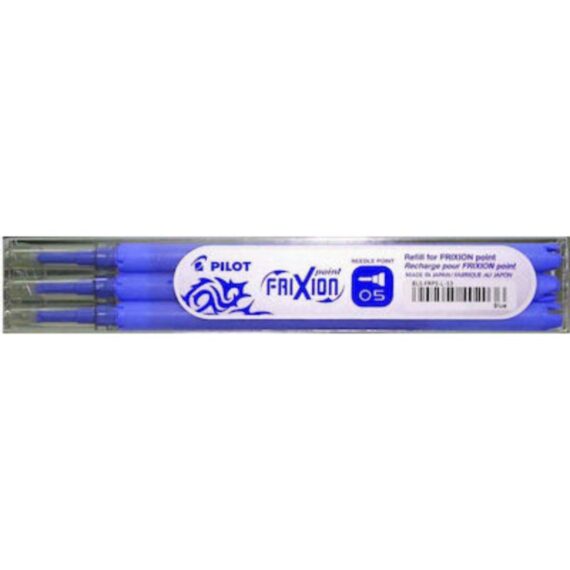 ΑΝΤΑΛΛΑΚΤΙΚΑ ΣΤΥΛΟ PILOT FRIXION POINT 0.5mm ΜΠΛΕ (3 τμχ)