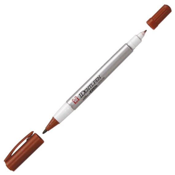 ΜΑΡΚΑΔΟΡΟΣ SAKURA IDENTI PEN ΜΕ 2 ΜΥΤΕΣ 1.0mm-0.4mm ΚΑΦΕ (44105)