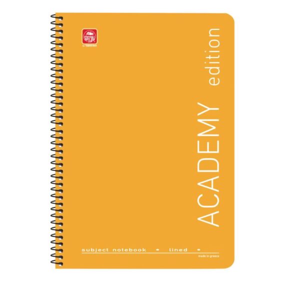 ΤΕΤΡΑΔΙΟ ΣΠΙΡΑΛ ACADEMY 17Χ25 2 ΘΕΜ. ΚΙΤΡΙΝΟ