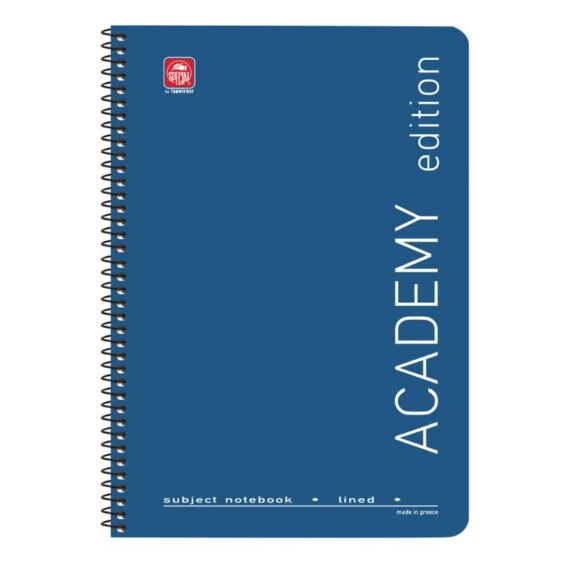 ΤΕΤΡΑΔΙΟ ΣΠΙΡΑΛ ACADEMY 17Χ25 3 ΘΕΜ. ΜΠΛΕ