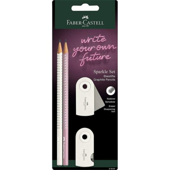 ΣΕΤ FABER-CASTELL SPARKLE II (218481) ΡΟΖΕ/COCONUT 2 ΜΟΛΥΒΙΑ-ΓΟΜΑ-ΞΥΣΤΡΑ