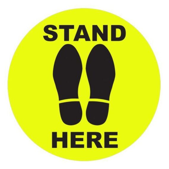 ΑΥΤΟΚΟΛΛΗΤΟ ΔΑΠΕΔΟΥ "STAND HERE" 30cm (5996)