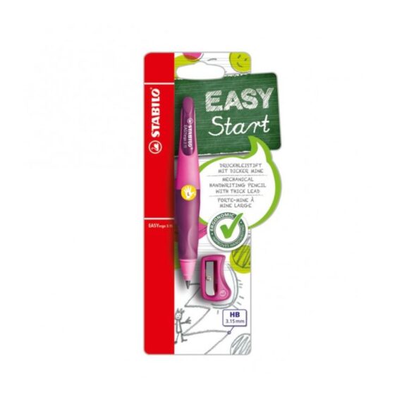 ΜΟΛΥΒΙ STABILO EAYSYERGO ΜΗΧΑΝΙΚΟ 3.15mm LEFT / ΞΥΣΤΡΑ ΡΟΖ