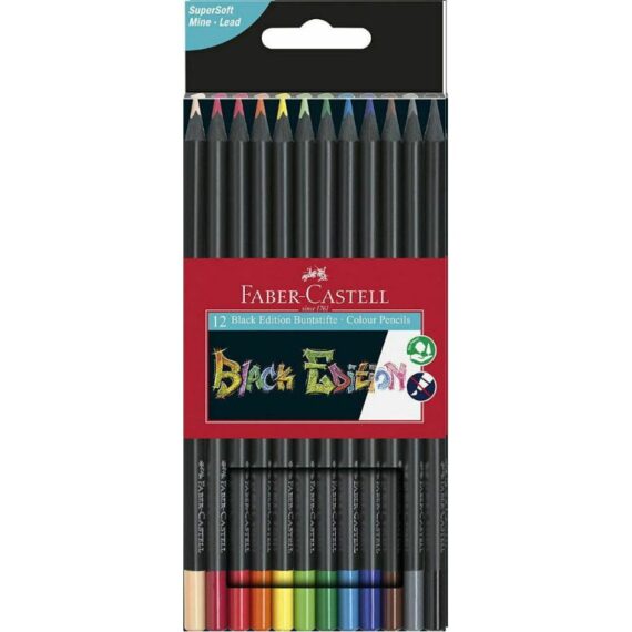 ΞΥΛΟΜΠΟΓΙΕΣ FABER-CASTELL (12 τμχ) BLACK EDITION (116412)