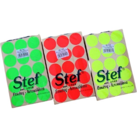 ΕΤΙΚΕΤΕΣ ΑΥΤΟΚΟΛΛΗΤΕΣ Νο241 Φ32 ΠΡΑΣΙΝΟ FLUO STEF LABELS