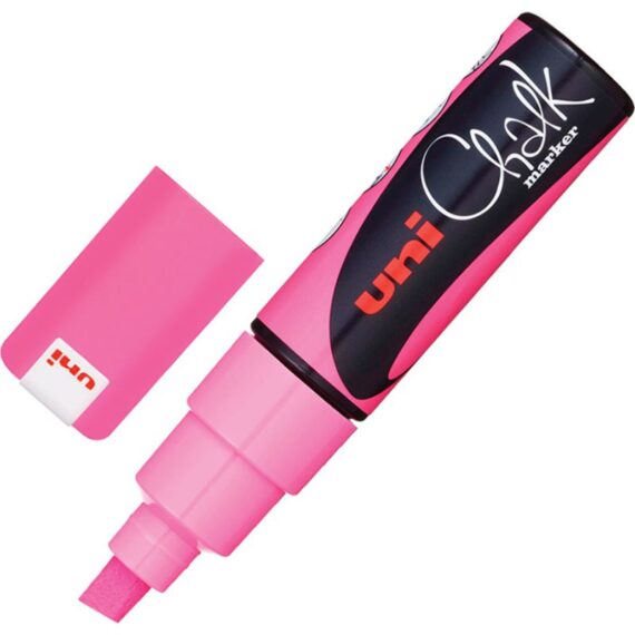 ΜΑΡΚΑΔΟΡΟΣ UNI BALL POSCA PWE – 8K 8.0mm CHALK ΦΩΣΦΟΡΟΥΧΟ ΡΟΖ