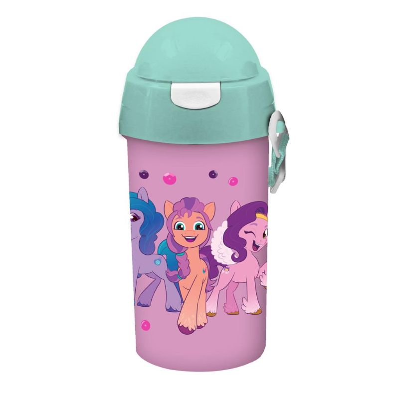 ΠΑΓΟΥΡΙ ΠΛΑΣΤΙΚΟ 500ml 19 X 9cm ΜΕ ΚΑΛΑΜΑΚΙ MY LITTLE PONY ΓΑΛΑΖΙΟ (483117)