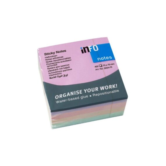 ΧΑΡΤΑΚΙΑ 75 Χ 75 INFO INSPIRATION HARMONY 4 ΧΡΩΜΑΤΑ 400 φύλλα (5654-79) ΧΑΡΤΑΚΙΑ 75 Χ 75 INFO INSPIRATION HARMONY 4 ΧΡΩΜΑΤΑ 400 φύλλα (5654-79)