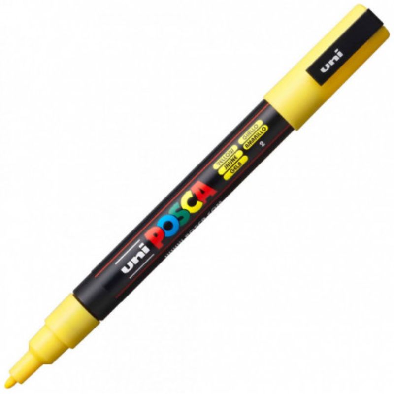 ΜΑΡΚΑΔΟΡΟΣ UNI BALL POSCA PC- 3M 0.9 – 1.3mm YELLOW