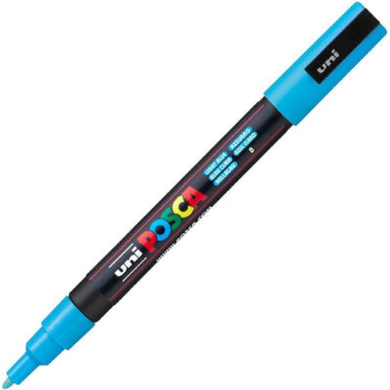 ΜΑΡΚΑΔΟΡΟΣ UNI BALL POSCA PC- 3M 0.9 – 1.3mm LIGHT BLUE