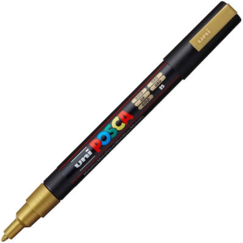 ΜΑΡΚΑΔΟΡΟΣ UNI BALL POSCA PC- 3M 0.9 – 1.3mm GOLD